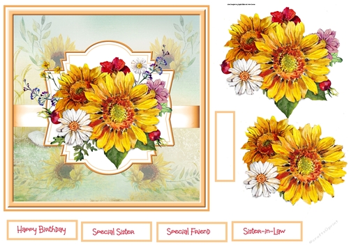 Sunshine flowers 7x7