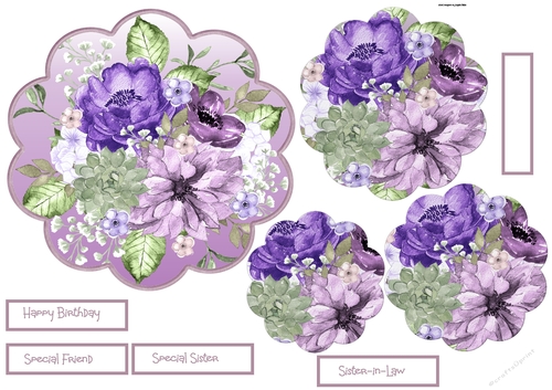 Purple flowers scallop