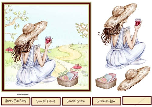 Picnic girl 7x7