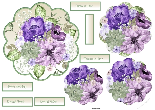 Purple roses scallop