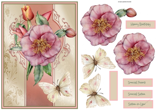 Wild rose and tulips A5