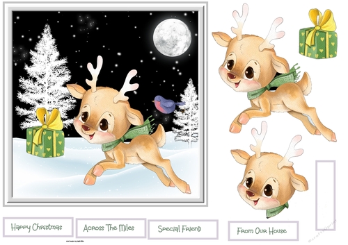 Happy little reindeer 7x7