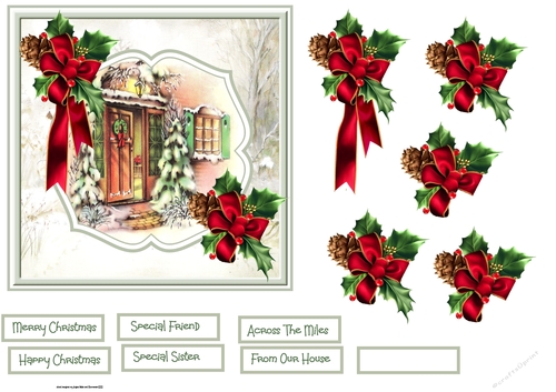 Christmas door 6x6
