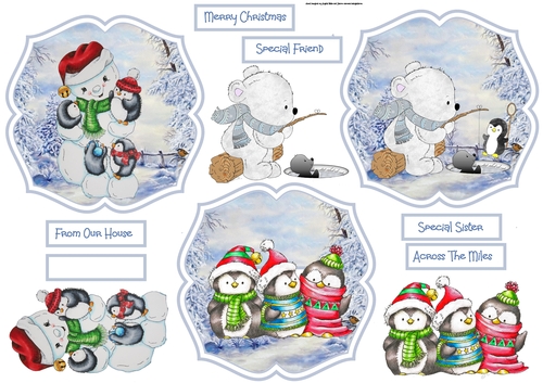 Snow friends toppers