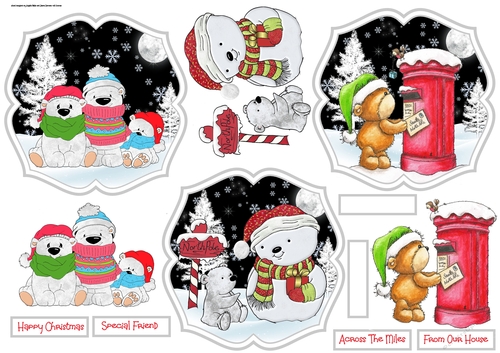 Polar bears and teddy bear toppers