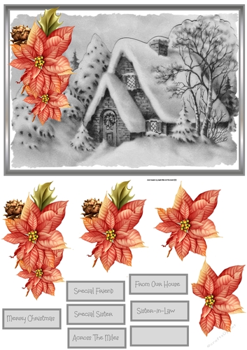 House in the snow A5 card