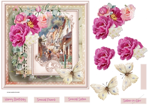 Flowers of Clovelly 7x7