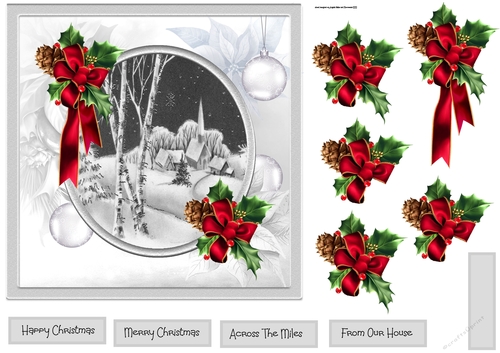 Snow hamlet and holly 7x7