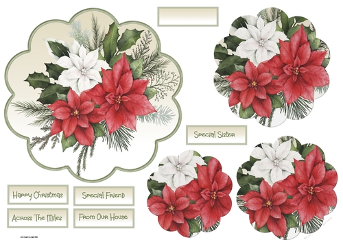poinsettia scallop pyramid