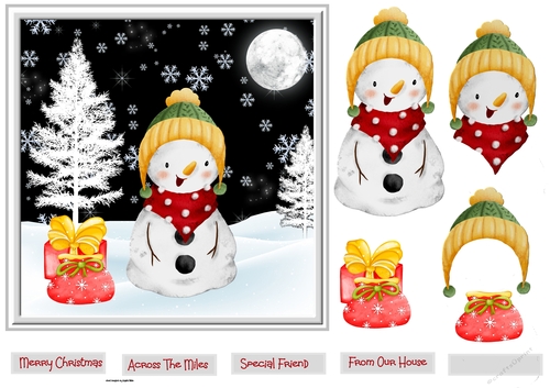 Gifts for a snowman 7x7