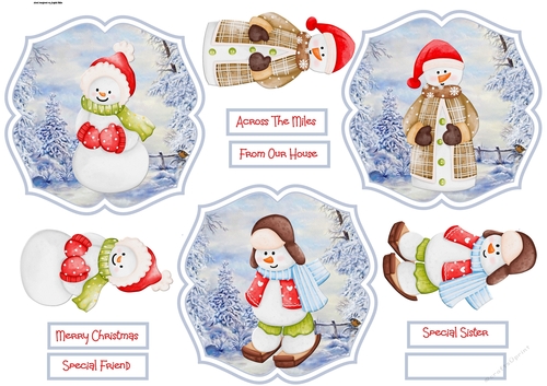 Snowman toppers 