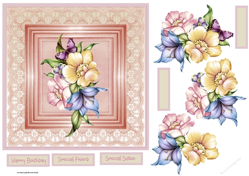 Mixed flowers 7x7