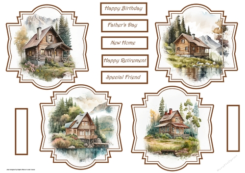 Houses by the lake toppers