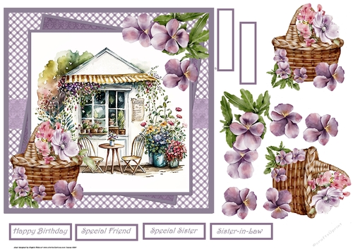 The coffee shop and flowers 7x7