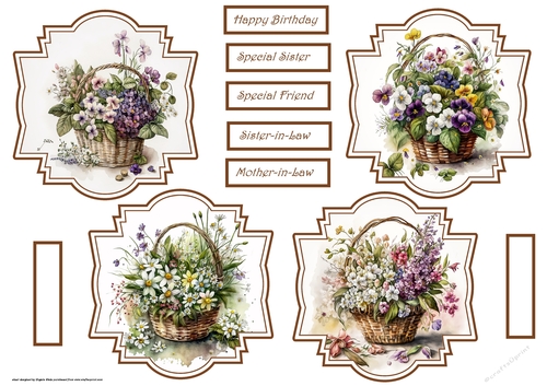 Flower basket toppers