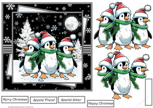 Christmas penguins 7x7
