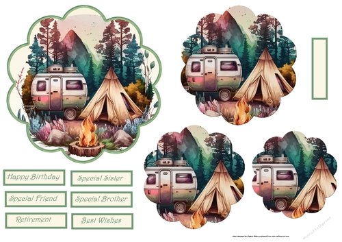 The great outdoors scallop card