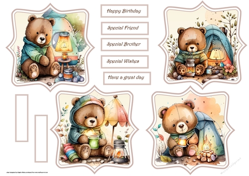 Camping bears toppers