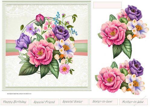 Mixed flowers 7x7