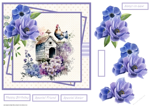 Hen house and anemone 7x7