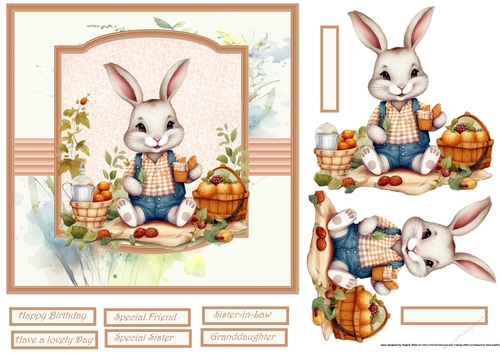 Rabbits picnic 7x7