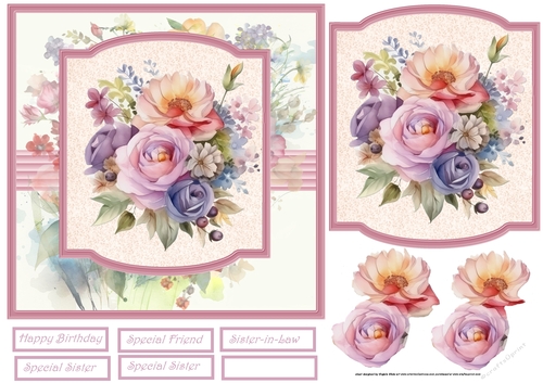 Mixed roses7x7
