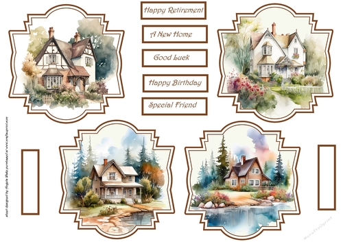 Variety of houses toppers