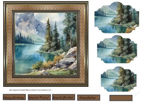 Mountain lake 7x7