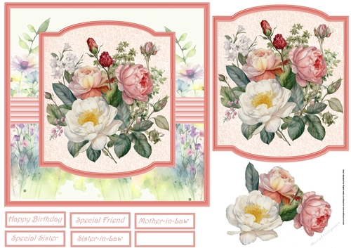Vintage roses 7x7