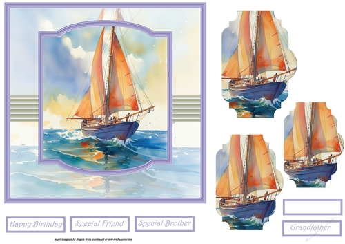 sailing ship 7x7