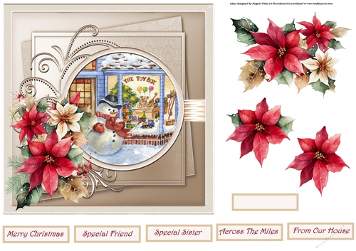 The toy shop and poinsettias 7x7