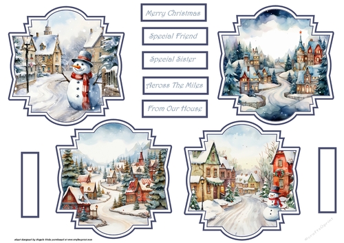 Vintage scenes toppers