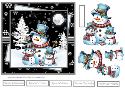 Snowman family 7x7