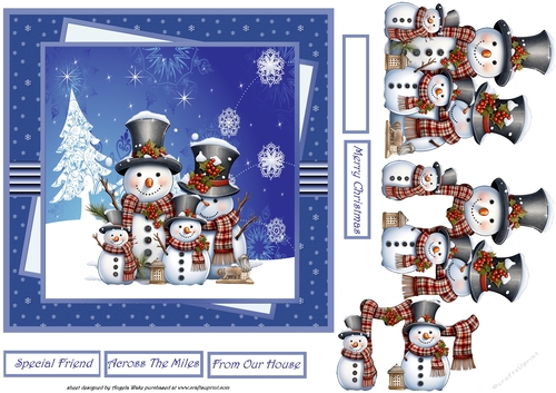 Snowmans Christmas 7x7