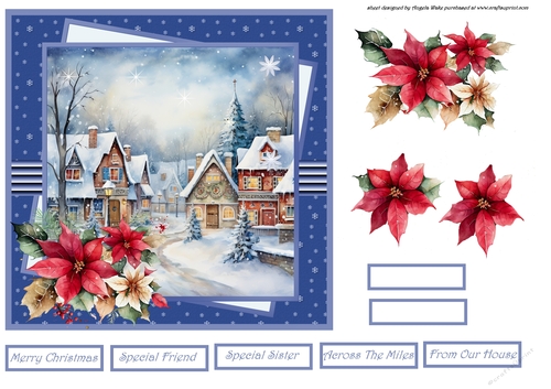 Village at Christmas 7x7