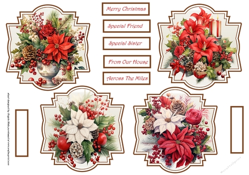 Festive flowers toppers