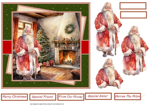 Santa at home 7x7