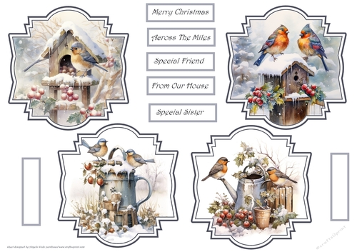 Birds in the snow toppers