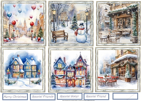 Christmas scene toppers
