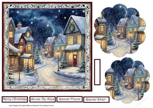 Village at Christmas 7x7
