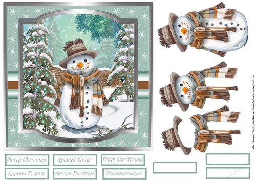 Cosy snowman 7x7