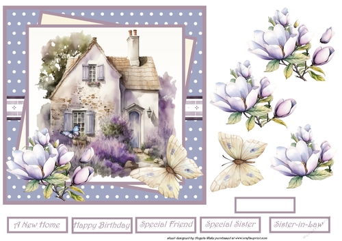 Lavender house 7x7