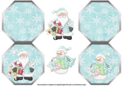 Santa and Frosty Snowman