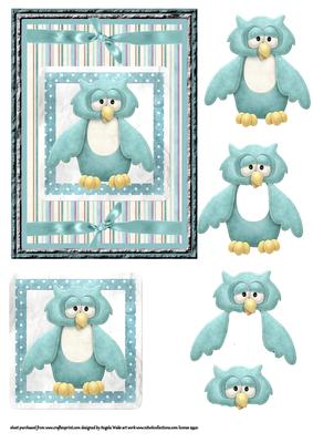 What a Hoot in Blue Card Front