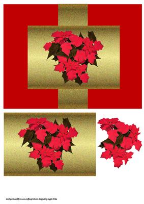 Christmas Poinsettia Swing Card