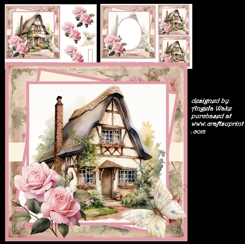 Rose cottage 7x7, insert and toppers