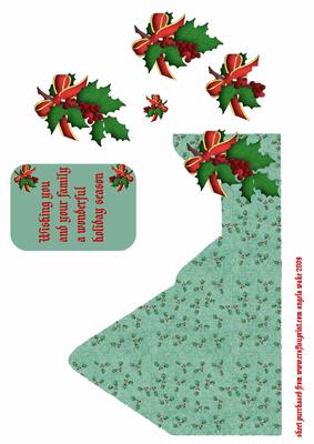 Holly Berries and Ribbon
