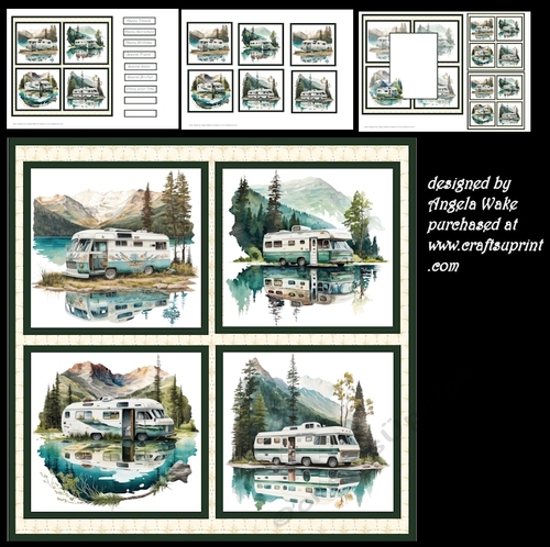 Travel time 7x7, insert and toppers, toppers, matt and layer