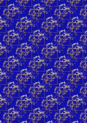Blue and Gold Swirls