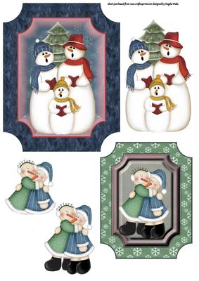 Snowmen Toppers for 2 Cards